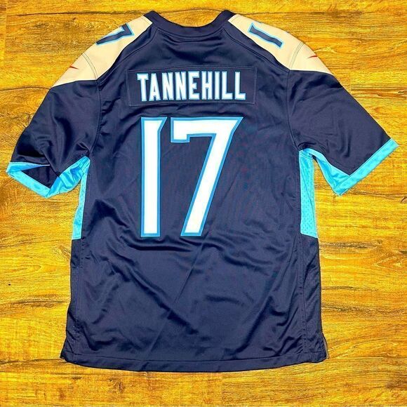 Nike Men's Tennessee Titans Ryan Tannehill #17 Navy Game Jersey - Picture 7 of 11